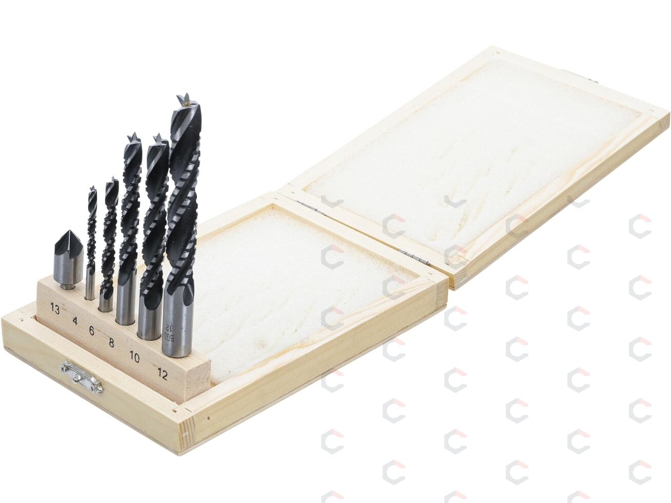 Medienos karūnos ir frezų grąžtų rinkinys 4 - 12 mm | 6 vnt. (50401) 3