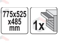 Metalinė spintelė dirbtuvėms | 1 stalčius (58430) 10