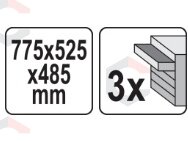 Metalinė spintelė dirbtuvėms | 3 stalčiai (58433) 6 Metalinė spintelė dirbtuvėms | 3 stalčiai (58433) 6