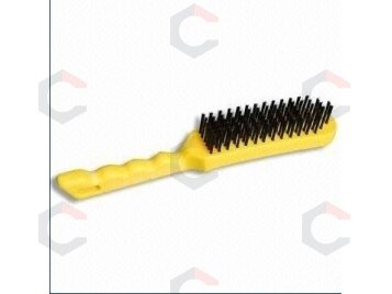 Metalinis šepetys | išlenkta plastikinė rankena | 6 eilutės (EN-8166) 1 Metalinis šepetys | išlenkta plastikinė rankena | 6 eilutės (EN-8166) 1