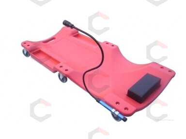 Mechaniko gultas ant ratukų | su integruotu LED darbo žibintu | 1050 × 490 × 95 mm (SK3250)