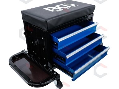 Mechaniko kėdutė – mobili su 3 stalčiais – 150 kg (2859)