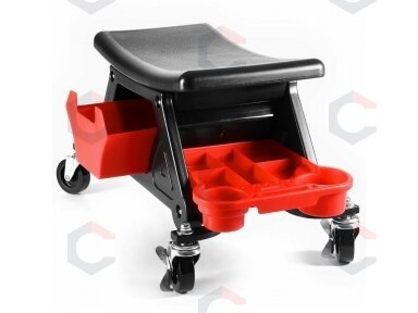 Mechaniko kėdutė | su ratukais ir daiktadėže (SK45) Mechaniko kėdutė | su ratukais ir daiktadėže (SK45)