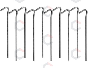 Metaliniai smeigtukai / kabliukai tento tvirtinimui | 180 mm | 10 vnt. (85185) Metaliniai smeigtukai / kabliukai tento tvirtinimui | 180 mm | 10 vnt. (85185)