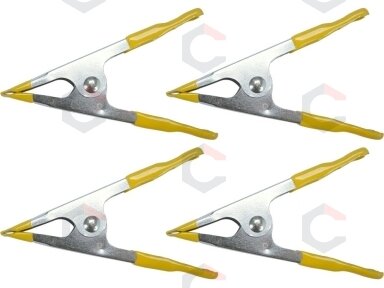 Metalinių spaustukų rinkinys | 100 mm | 4 vnt. (38493) Metalinių spaustukų rinkinys | 100 mm | 4 vnt. (38493)
