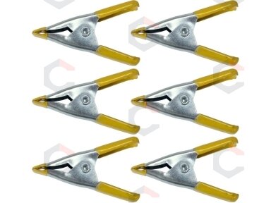 Metalinių spaustukų rinkinys | 50 mm | 6 vnt. (38490) Metalinių spaustukų rinkinys | 50 mm | 6 vnt. (38490)