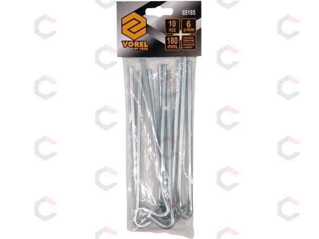 Metaliniai smeigtukai / kabliukai tento tvirtinimui | 180 mm | 10 vnt. (85185) 1 Metaliniai smeigtukai / kabliukai tento tvirtinimui | 180 mm | 10 vnt. (85185) 1