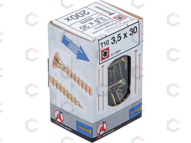 Medienos ir plastiko varžtai | T-Star T10 | 3,5 x 30 mm | 200 vnt. (88001) 4