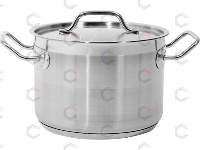 Vidutinio aukščio nerūdijančio plieno puodas su dangčiu | Ø 20 cm | 200 × 140 mm | 4,4 l (YG-00022) Vidutinio aukščio nerūdijančio plieno puodas su dangčiu | Ø 20 cm | 200 × 140 mm | 4,4 l (YG-00022)