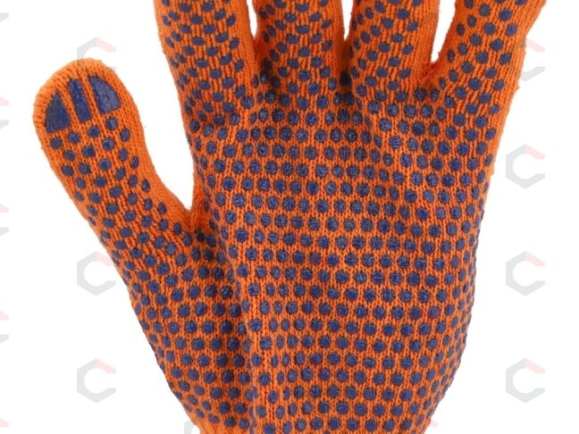 Medvilninės pirštinės | oranžinės | SFD (74102) 5 Medvilninės pirštinės | oranžinės | SFD (74102) 5