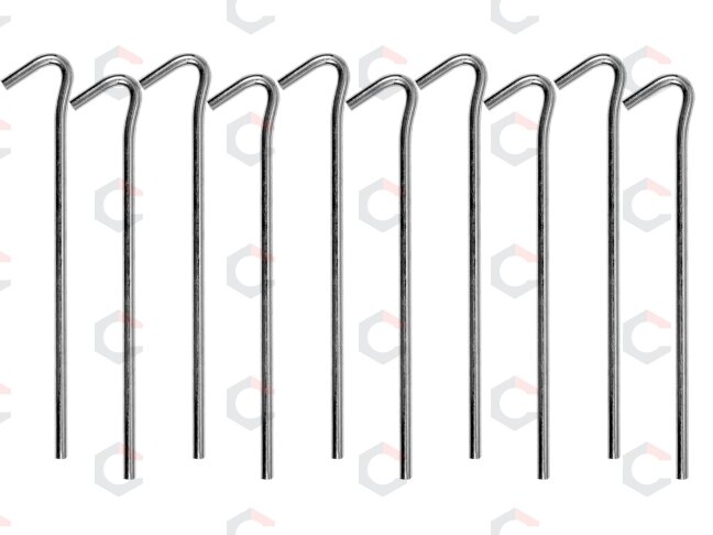 Metaliniai smeigtukai / kabliukai tento tvirtinimui | 180 mm | 10 vnt. (85185) Metaliniai smeigtukai / kabliukai tento tvirtinimui | 180 mm | 10 vnt. (85185)