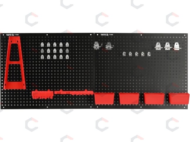 Metalinis įrankių stendas su dėžutėmis ir laikikliais | 34 vnt (YT-08980) 1 Metalinis įrankių stendas su dėžutėmis ir laikikliais | 34 vnt (YT-08980) 1
