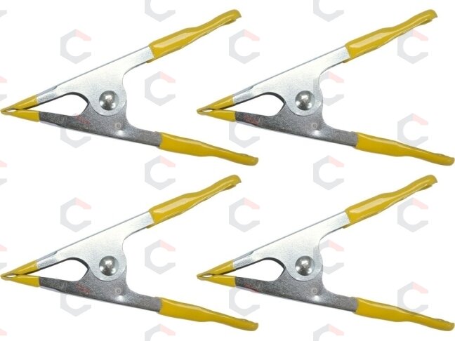 Metalinių spaustukų rinkinys | 100 mm | 4 vnt. (38493) 1 Metalinių spaustukų rinkinys | 100 mm | 4 vnt. (38493) 1