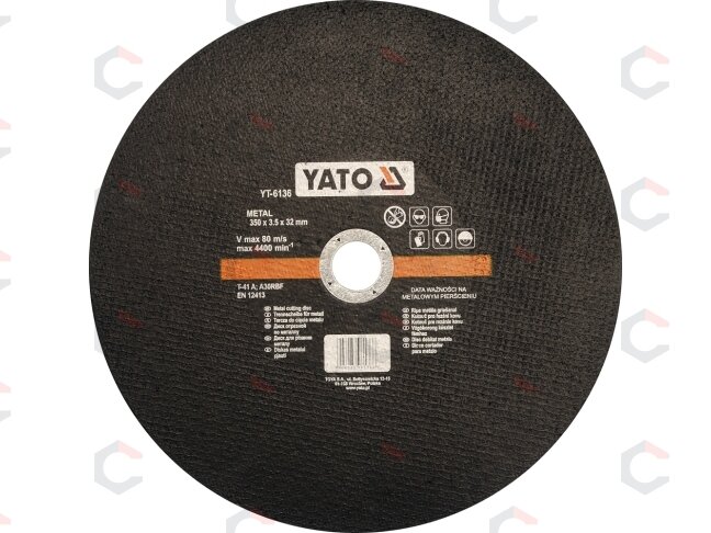 Metalo pjovimo diskas | 350x3,5x32 mm (YT-6136) Metalo pjovimo diskas | 350x3,5x32 mm (YT-6136)