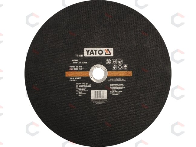 Metalo pjovimo diskas | 400x4,0x32 mm (YT-6137) Metalo pjovimo diskas | 400x4,0x32 mm (YT-6137)