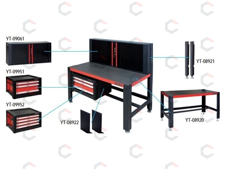 Darbastalis su neslystančiu ABS stalviršiu 1500 x 780 x 830 mm 1000 kg (YT-08920) 2 Darbastalis su neslystančiu ABS stalviršiu 1500 x 780 x 830 mm 1000 kg (YT-08920) 2