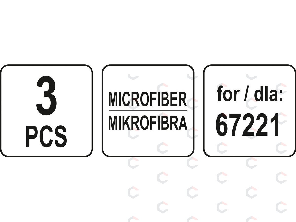 Mikropluoštas garų šluotai 67221 - 3 vnt (67223) 4 Mikropluoštas garų šluotai 67221 - 3 vnt (67223) 4