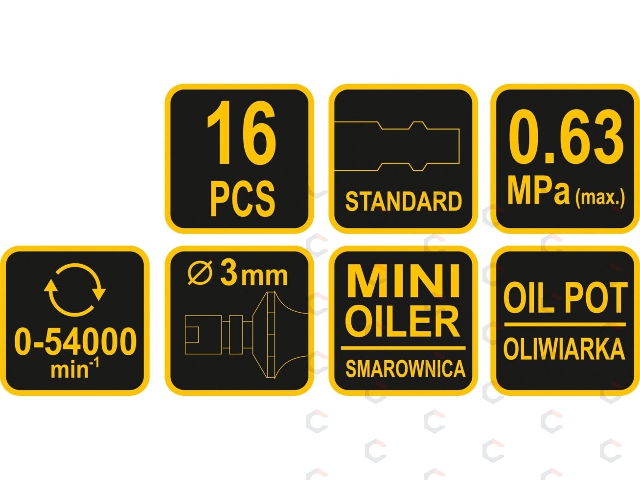 Mikro šlifuoklis | oro, 0–54 000 aps./min | 17 vnt. (80970) 4 Mikro šlifuoklis | oro, 0–54 000 aps./min | 17 vnt. (80970) 4
