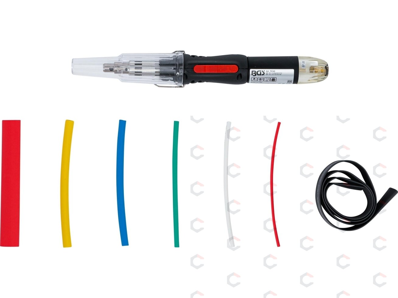 Mini dujinis degiklis su termo susitraukiančiais vamzdeliais | piezo | 162 vnt. | BGS (70143) 3 Mini dujinis degiklis su termo susitraukiančiais vamzdeliais | piezo | 162 vnt. | BGS (70143) 3