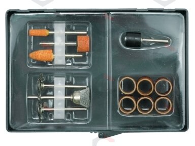 Mini šveitimo, poliravimo antgalių rinkinys | 13 vnt. (25410) Mini šveitimo, poliravimo antgalių rinkinys | 13 vnt. (25410)