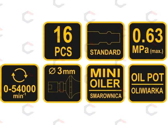 Mikro šlifuoklis | oro, 0–54 000 aps./min | 17 vnt. (80970) 4 Mikro šlifuoklis | oro, 0–54 000 aps./min | 17 vnt. (80970) 4