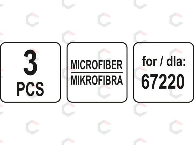 Mikropluoštas garų šluotai 67220 - 3 vnt (67222) 4 Mikropluoštas garų šluotai 67220 - 3 vnt (67222) 4