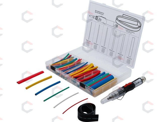 Mini dujinis degiklis su termo susitraukiančiais vamzdeliais | piezo | 162 vnt. | BGS (70143) Mini dujinis degiklis su termo susitraukiančiais vamzdeliais | piezo | 162 vnt. | BGS (70143)