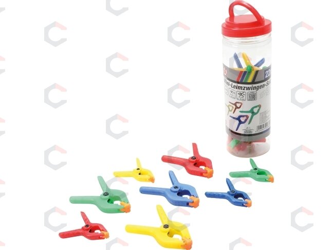 Mini spaustukų rinkinys | ABS | 22 vnt. (9789) Mini spaustukų rinkinys | ABS | 22 vnt. (9789)