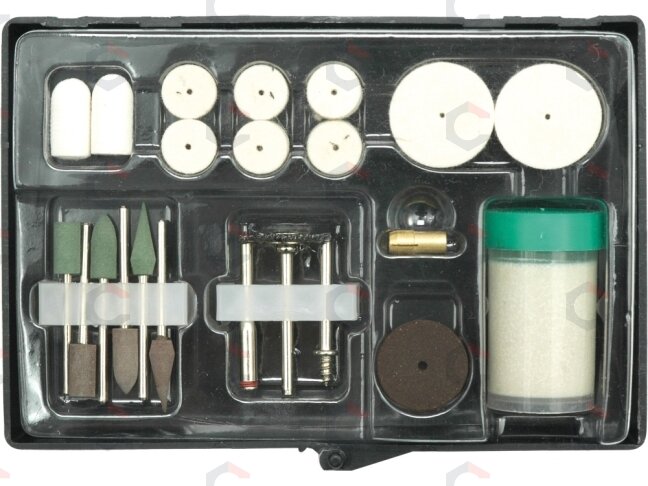 Mini šveitimo/poliravimo antgalių rinkinys | 22 vnt. (25412) Mini šveitimo/poliravimo antgalių rinkinys | 22 vnt. (25412)