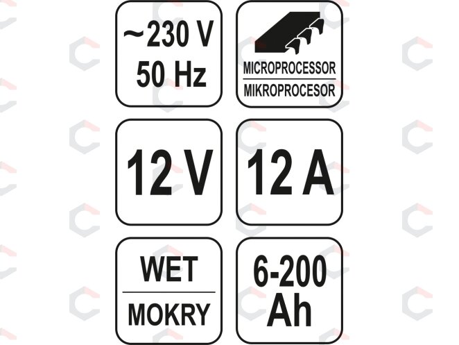 Mikroprocesorinis impulsinis akumuliatorių pakrovėjas | 12V 12A 6-200ah (YT-8302) 3 Mikroprocesorinis impulsinis akumuliatorių pakrovėjas | 12V 12A 6-200ah (YT-8302) 3