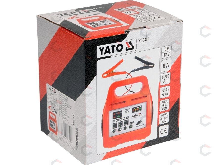 Mikroprocesorinis impulsinis auto pakrovėjas | 6/12V 8A 5-200ah (YT-8301) 1