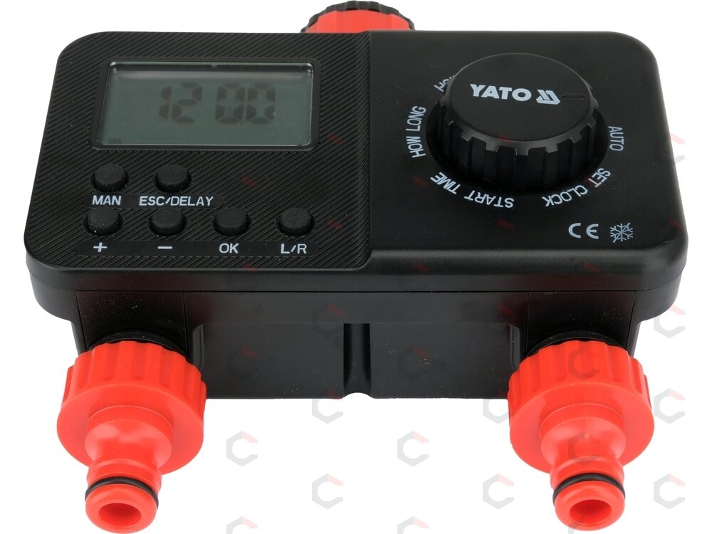 Automatinis sodo laistymo valdiklis | 2 zonos, 6 ciklai/d., LCD | (YT-90201) 1 Automatinis sodo laistymo valdiklis | 2 zonos, 6 ciklai/d., LCD | (YT-90201) 1