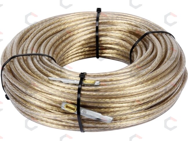 Muitinės trosas | plieninis | su antgaliu | 6 mm / 42 m (85005) Muitinės trosas | plieninis | su antgaliu | 6 mm / 42 m (85005)