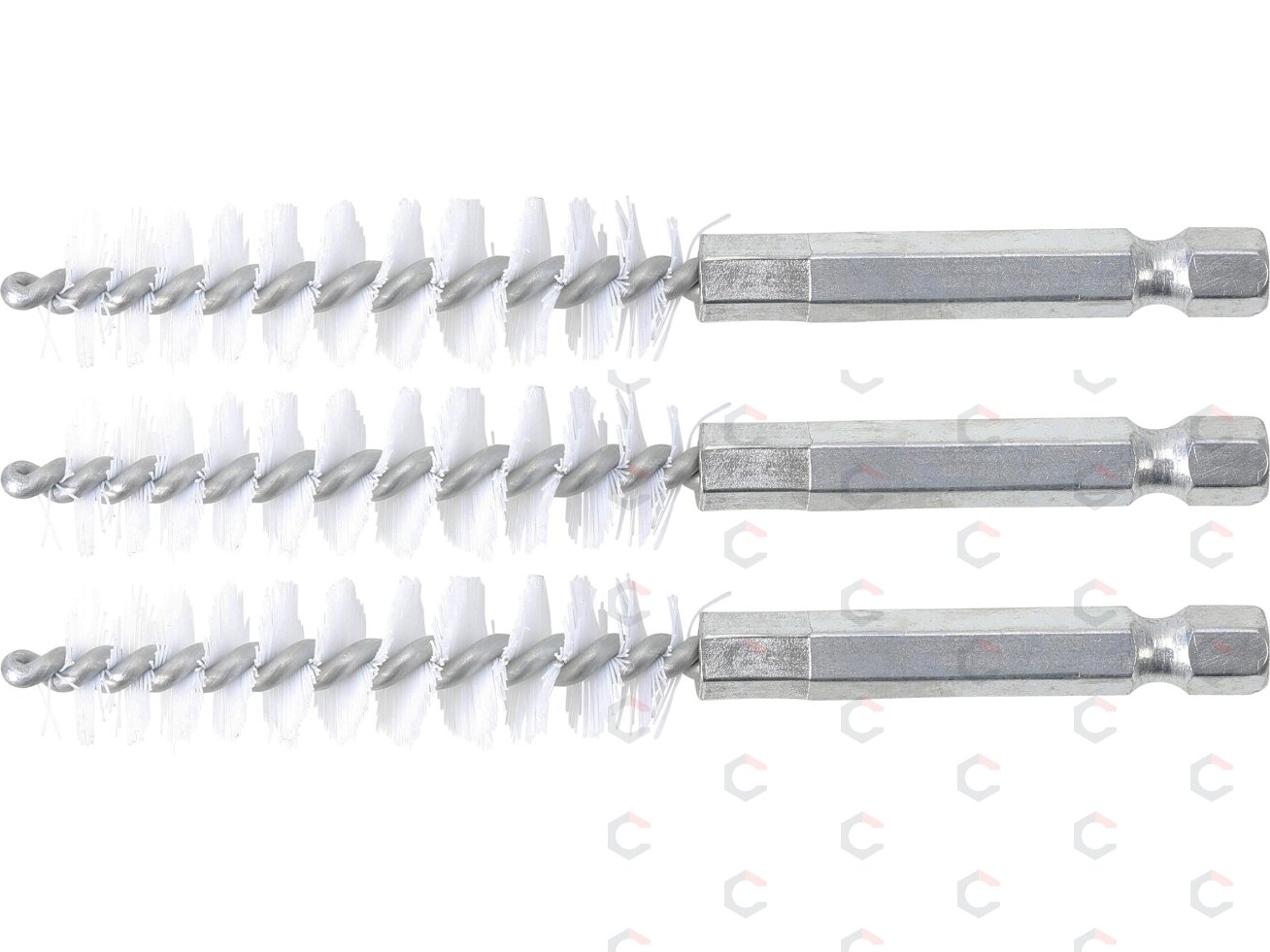 Nailono šepečiai vamzdeliams | 13 mm | 6,3 mm (1/4") | 3 vnt. (3078-13-N) Nailono šepečiai vamzdeliams | 13 mm | 6,3 mm (1/4") | 3 vnt. (3078-13-N)