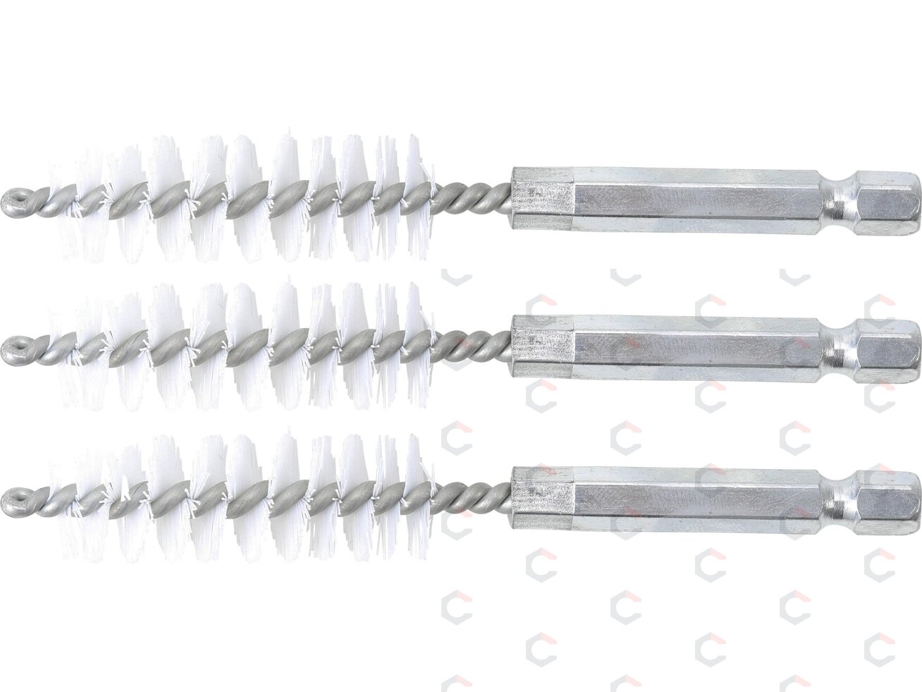 Nailono šepečiai vamzdeliams | 14 mm | 6,3 mm (1/4") | 3 vnt. (3078-14-N)