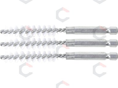 Nailono šepečiai vamzdeliams | 10 mm | 6,3 mm (1/4") | 3 vnt. (3078-10-N) Nailono šepečiai vamzdeliams | 10 mm | 6,3 mm (1/4") | 3 vnt. (3078-10-N)