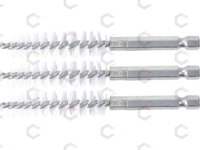 Nailono šepečiai vamzdeliams | 13 mm | 6,3 mm (1/4") | 3 vnt. (3078-13-N) Nailono šepečiai vamzdeliams | 13 mm | 6,3 mm (1/4") | 3 vnt. (3078-13-N)