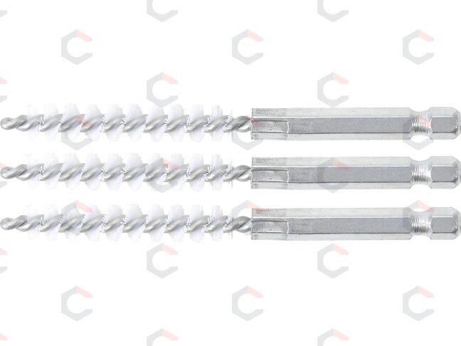 Nailono šepečiai vamzdeliams | 9 mm | 6,3 mm (1/4") | 3 vnt. (3078-9-N) Nailono šepečiai vamzdeliams | 9 mm | 6,3 mm (1/4") | 3 vnt. (3078-9-N)