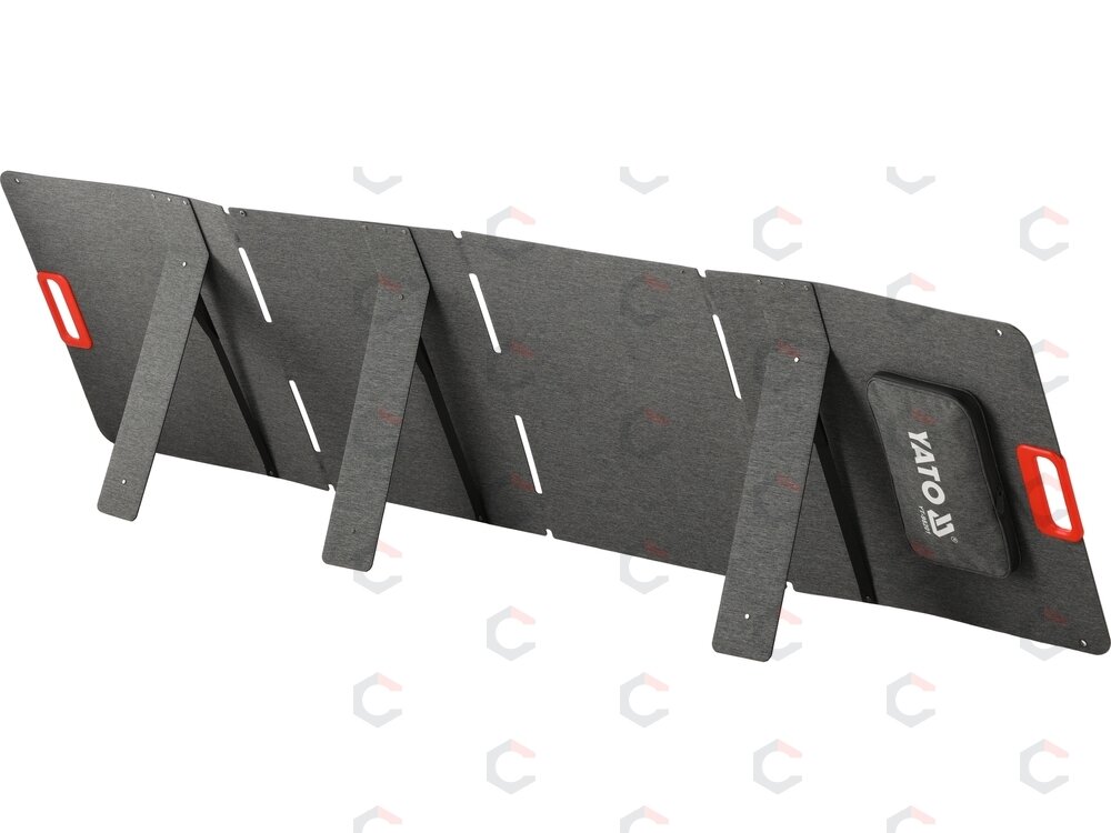 Nešiojamas sulankstomas saulės skydelis | 200 W galia | 4-in-1 adapteris (YT-98201) 1 Nešiojamas sulankstomas saulės skydelis | 200 W galia | 4-in-1 adapteris (YT-98201) 1