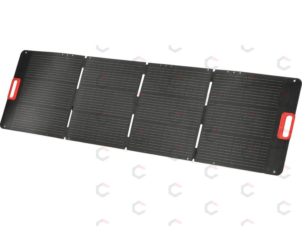 Nešiojamas sulankstomas saulės skydelis | 200 W galia | 4-in-1 adapteris (YT-98201) Nešiojamas sulankstomas saulės skydelis | 200 W galia | 4-in-1 adapteris (YT-98201)