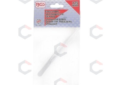 Nerūdijančio plieno aštrus pincetas | tiesus | 125 mm (8620)