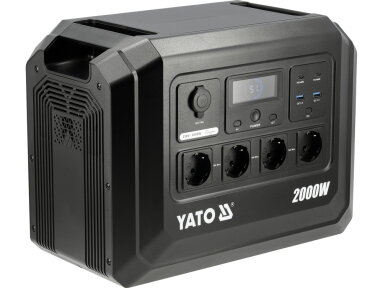 Nešiojama elektros energijos stotelė YATO | 2000 W | 1024 Wh | LiFePO4 | EPS (YT-83089)