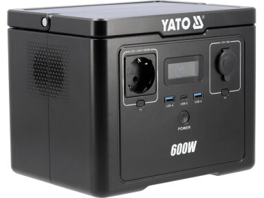 Nešiojama elektros energijos stotelė YATO | 600 W | 512 Wh | LiFePO4 | EPS (YT-83088)