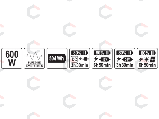 Nešiojama maitinimo stotis 600W, 504WH, 230V, USB-C PD | power bank (YT-83091) 17 Nešiojama maitinimo stotis 600W, 504WH, 230V, USB-C PD | power bank (YT-83091) 17