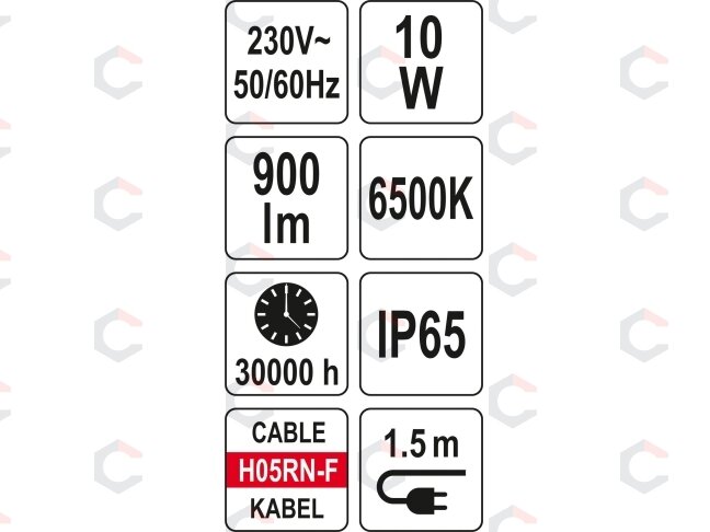 Nešiojamas prožektorius | SMD LED 10W 900LM (YT-81836) 5 Nešiojamas prožektorius | SMD LED 10W 900LM (YT-81836) 5