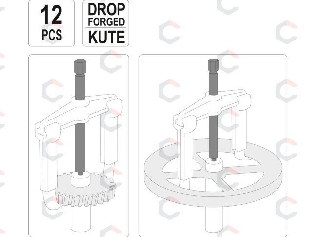 Nuėmėjų komplektas | 2 ir 3 kojų 100-200-250 mm | 12 vnt. (YT-25105) 3 Nuėmėjų komplektas | 2 ir 3 kojų 100-200-250 mm | 12 vnt. (YT-25105) 3