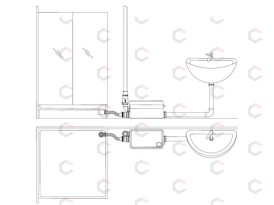Nuotekų pompa / siurblys dušui ir kriauklei | be prijungimo į WC | 250W (75945) 3 Nuotekų pompa / siurblys dušui ir kriauklei | be prijungimo į WC | 250W (75945) 3