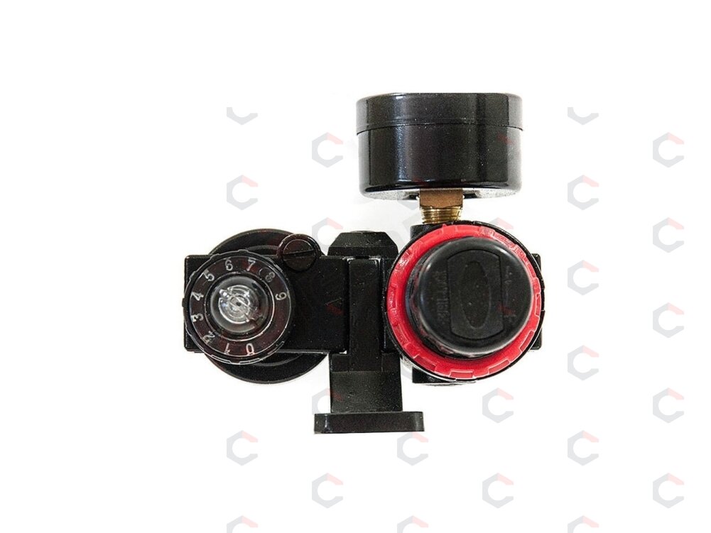 Oro filtras / tepalo blokas su slėgio reguliatoriumi ir manometru | 1/4" (LG-08) 2