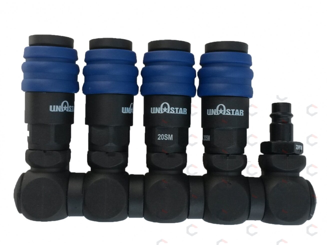 Oro paskirstytojas su 5 elementais rotacinis, 360 laipsnių 1/4" (TSC-360) 2 Oro paskirstytojas su 5 elementais rotacinis, 360 laipsnių 1/4" (TSC-360) 2