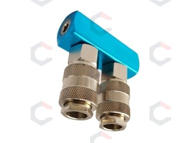 Oro paskirstytojas | 2 lizdai | 1/4" (AH12002) Oro paskirstytojas | 2 lizdai | 1/4" (AH12002)